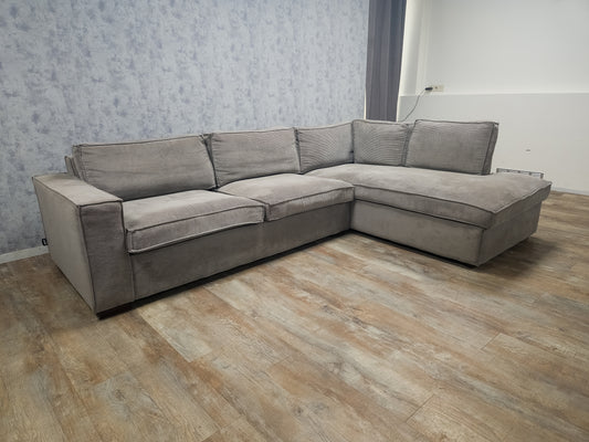 Z.G.A.N Ribstof Hoekbank van WOOOD - BanxteL - 2dehandse Bankstellen