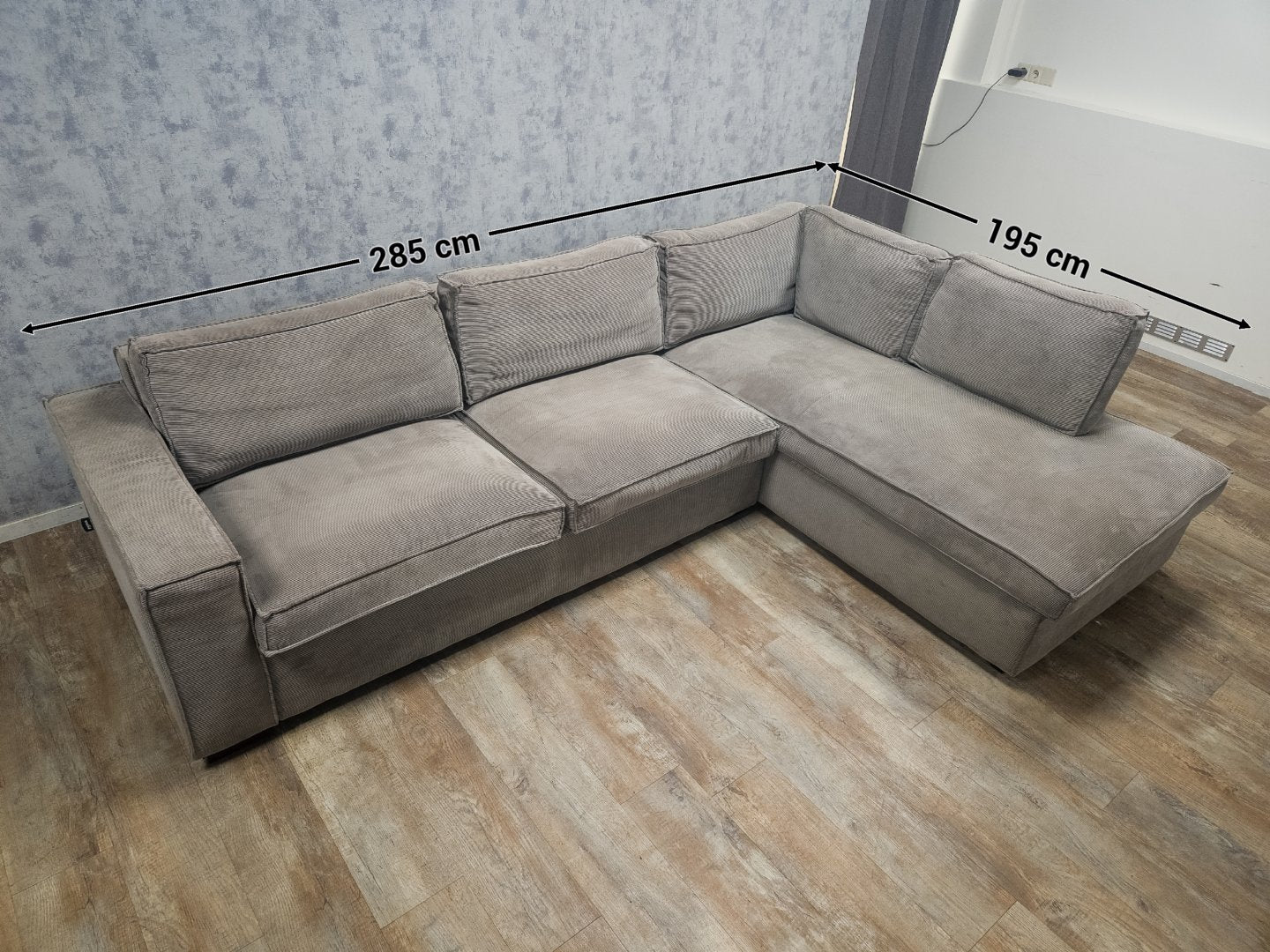 Z.G.A.N Ribstof Hoekbank van WOOOD - BanxteL - 2dehandse Bankstellen