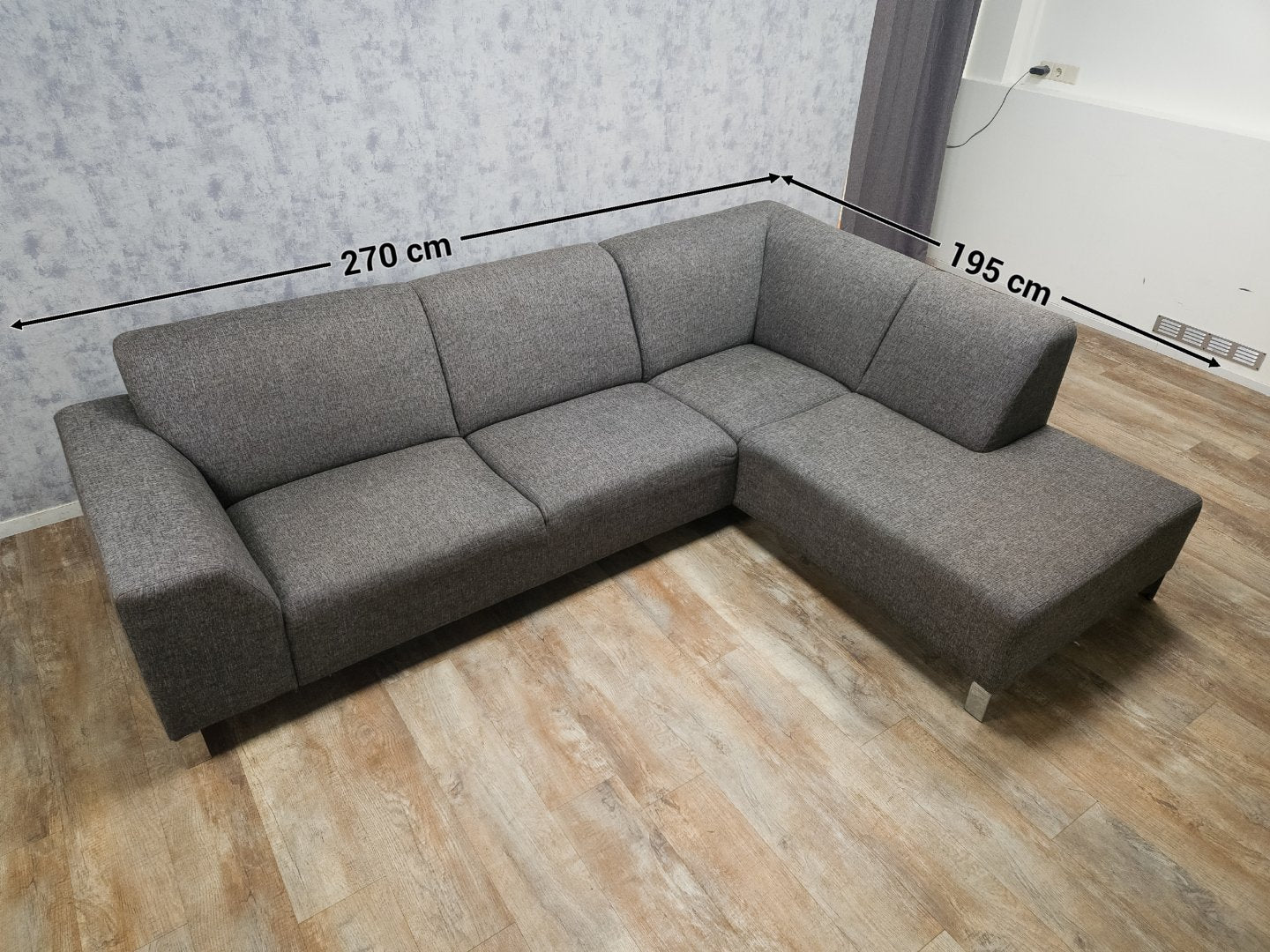 Mooi Antraciet Hoekbank - BanxteL - 2dehandse Bankstellen