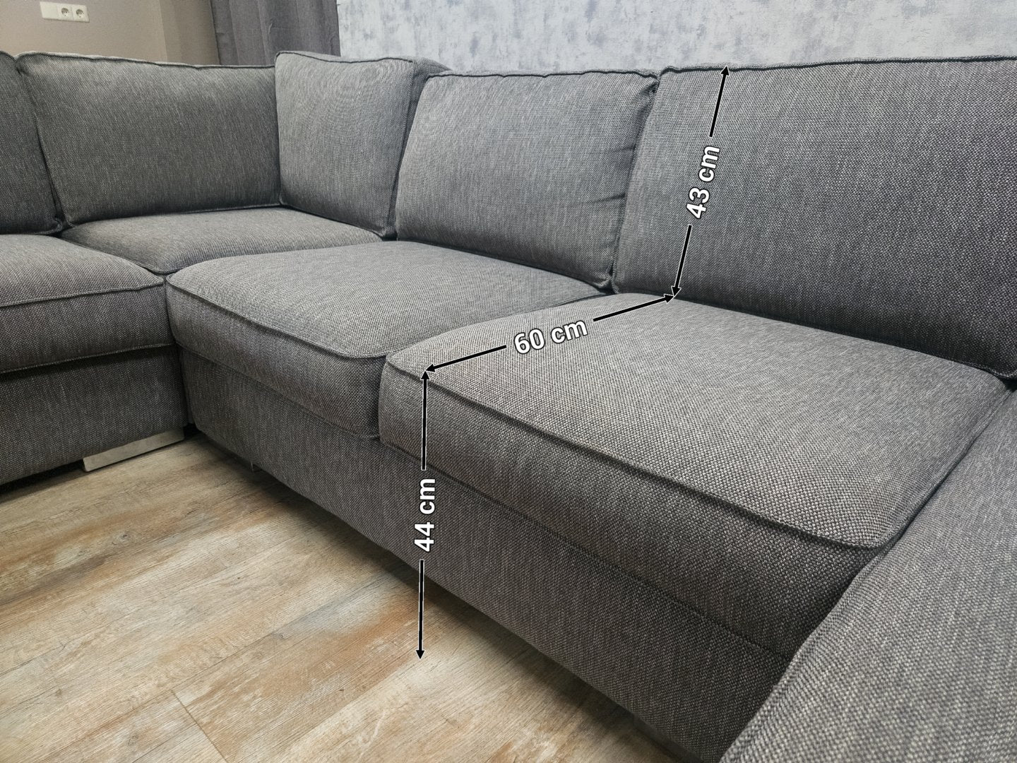 Z.G.A.N Prachtig Grijs U Bankstel - BanxteL - 2dehandse Bankstellen