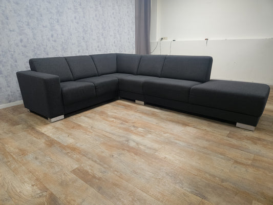 Zeer Mooi Groot Antraciet Hoekbank - BanxteL - 2dehandse Bankstellen