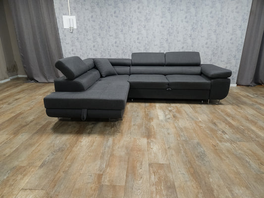 Mooi Groot Antraciet Hoekbank - BanxteL - 2dehandse Bankstellen