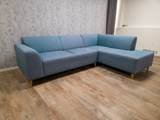 ZEER MOOI BLAUWE HOEKBANK