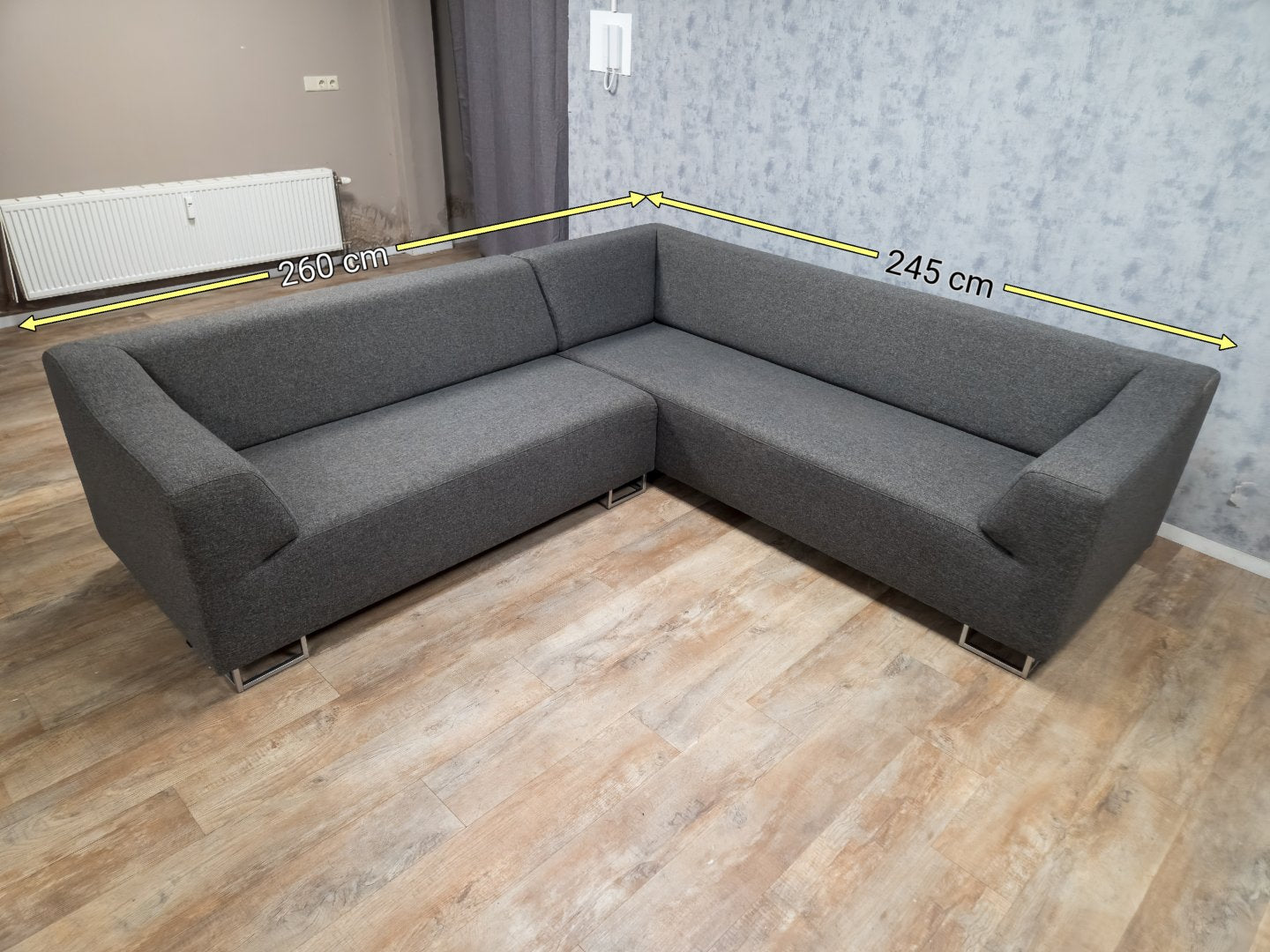 Zeer Mooi Modern Antraciet Hoekbank van MONTEL