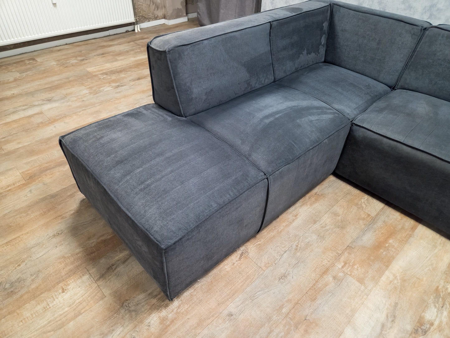 ZGAN Modern Antraciet Hoekbank