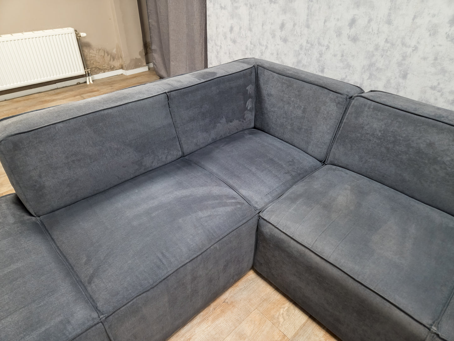 ZGAN Modern Antraciet Hoekbank
