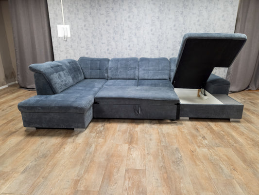 Mooi GrijsBlauwe Multifunctionele U Bankstel