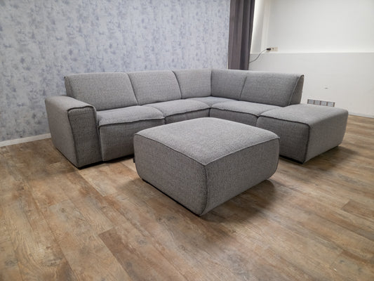 Mooi Grijs Hoekbank met Hocker