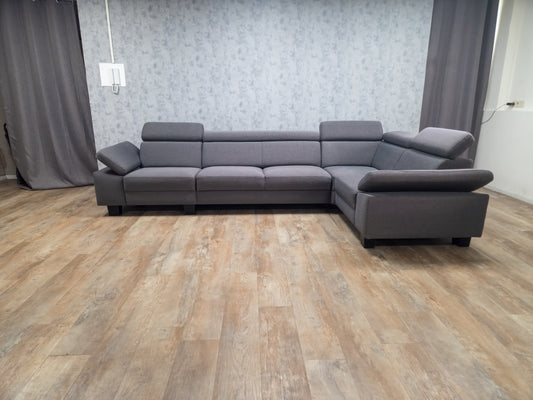 ZGAN Antraciet Hoekbank met Slaapfunctie