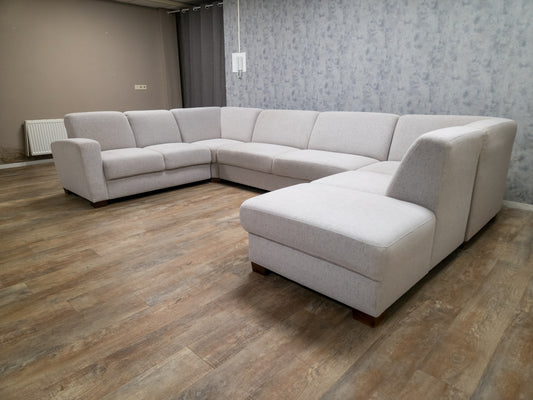 Zeer Mooi Groot Licht Grijs U Bankstel