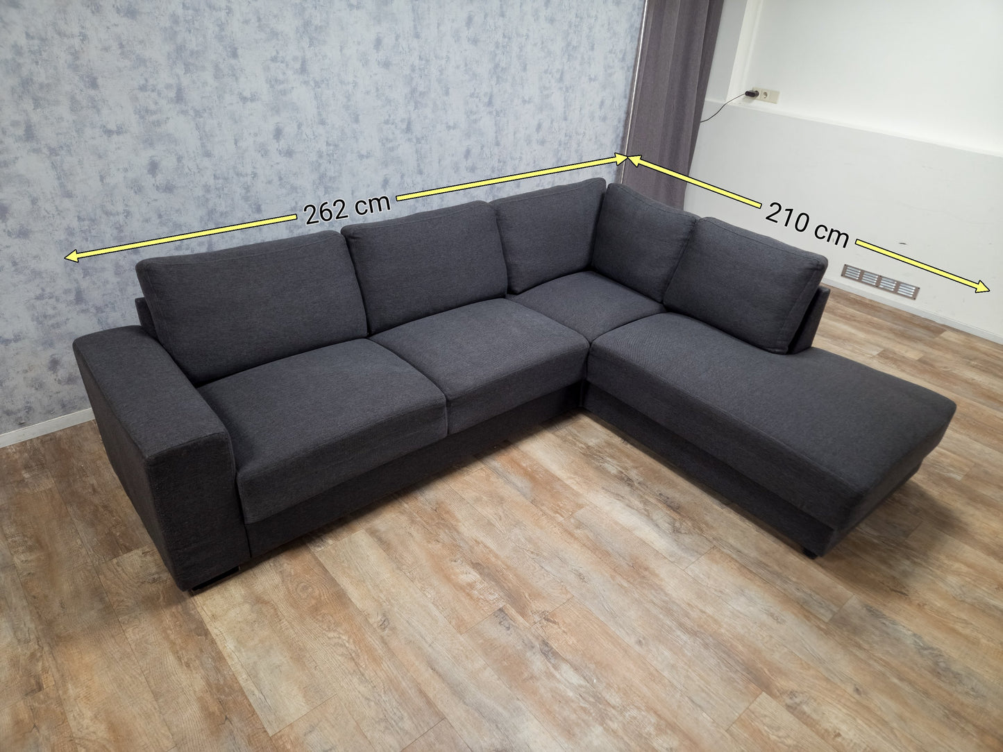 Mooi Antraciet Hoekbank