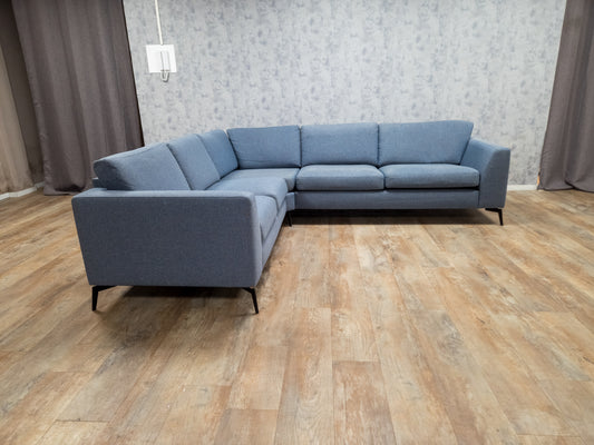 Stijlvolle Blauwe Hoekbank in Topconditie