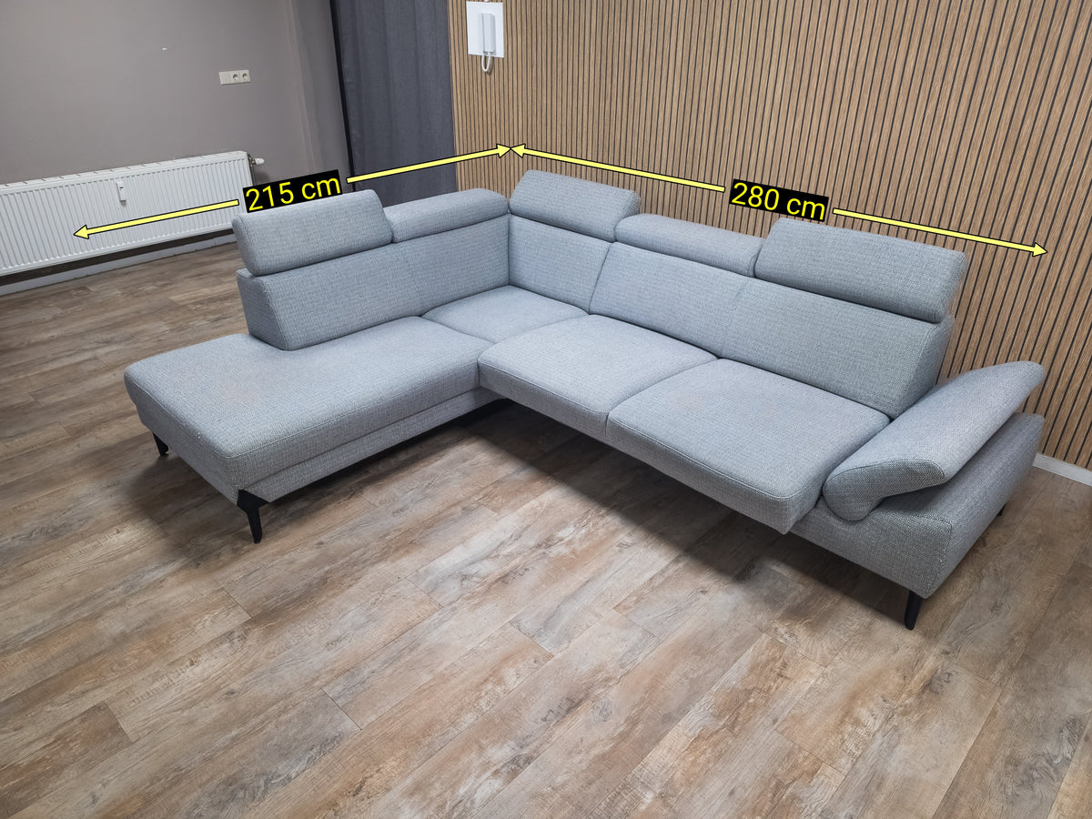 Zeer Mooi Grijs Hoekbank van MONTEL MODENA (LINKS)