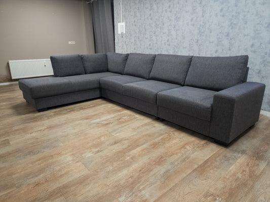 Zeer Mooi Groot Antraciet Hoekbank - BanxteL - 2dehandse Bankstellen