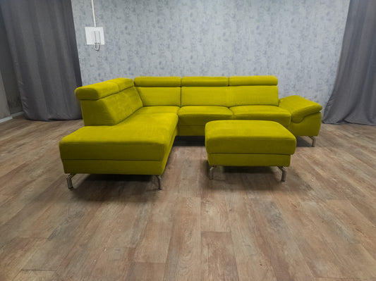 Zeer Mooi MONTEL Hoekbank in Lime - BanxteL - 2dehandse Bankstellen