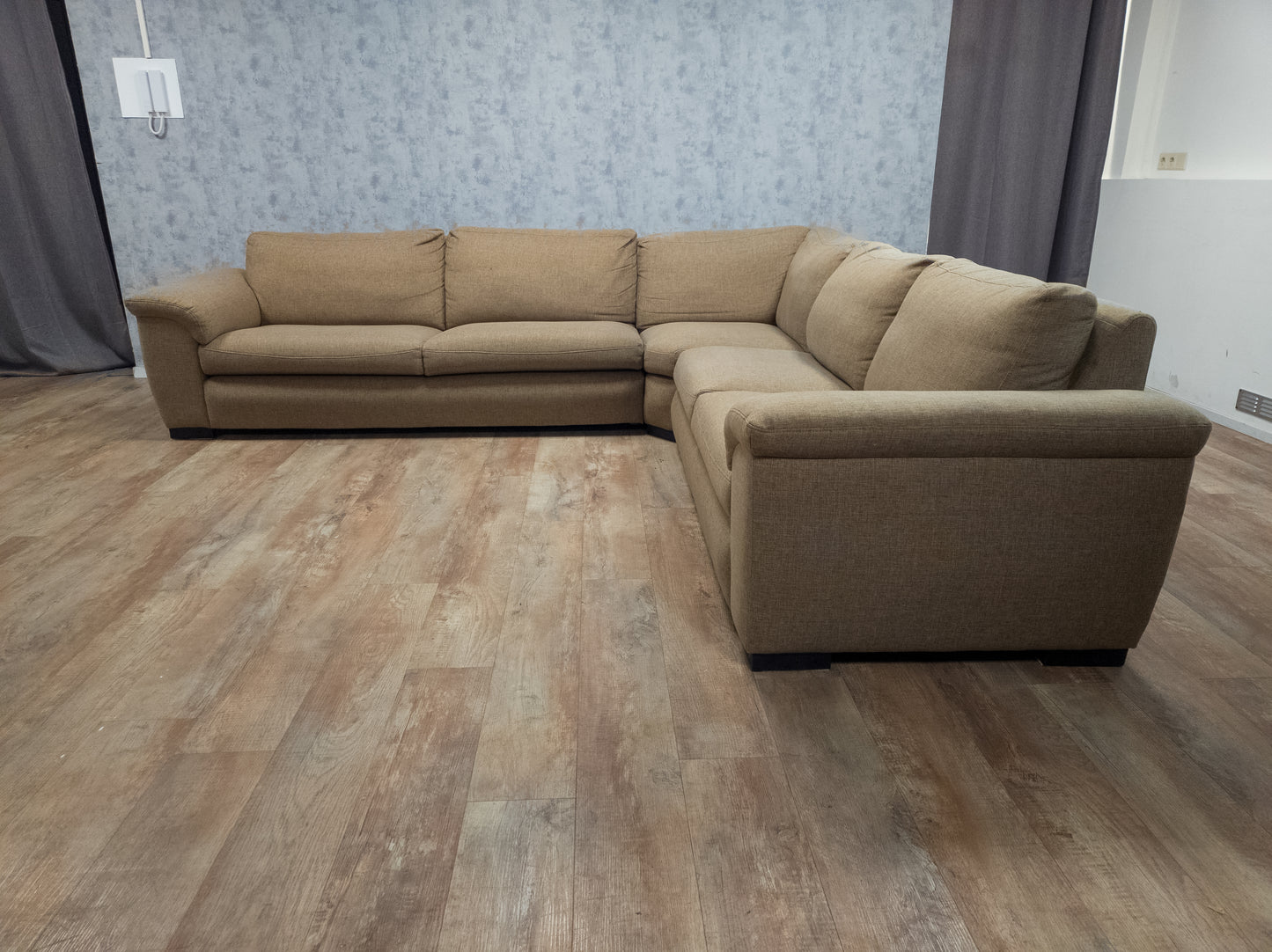 Zeer Mooi Groot Beige Hoekbank