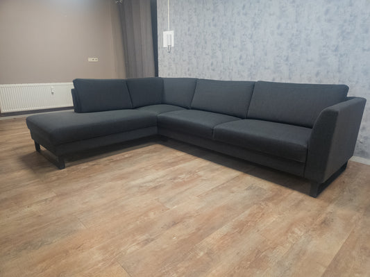 Mooi Zwart Antraciet Hoekbank - BanxteL - 2dehandse Bankstellen