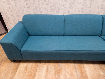MOOI GROOT BLAUWE HOEKBANK