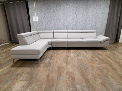 PRACHTIG WITGRIJS MONTEL MODENA DESIGN HOEKBANK