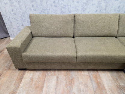 Prachtig Olijf Groene Gemeleerd Kleur Hoekbank