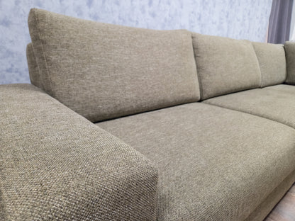 Prachtig Olijf Groene Gemeleerd Kleur Hoekbank