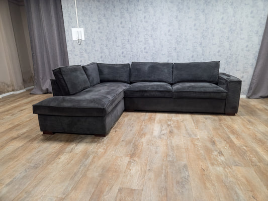 ZGAN Antraciet RIBSTOF Hoekbank van WOOOD