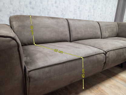 Mooi Groot TAUPE Hoekbank