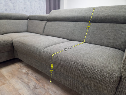 Mooi Taupe Grijs Hoekbank