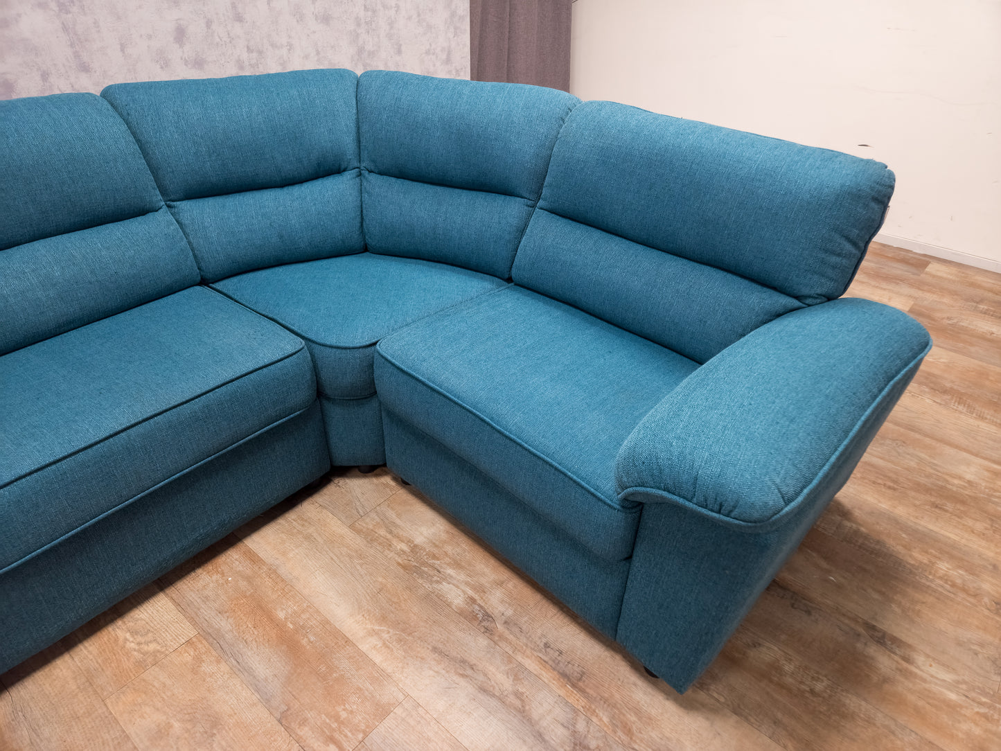 Zeer Mooi Petrol Blauwe Hoekbank