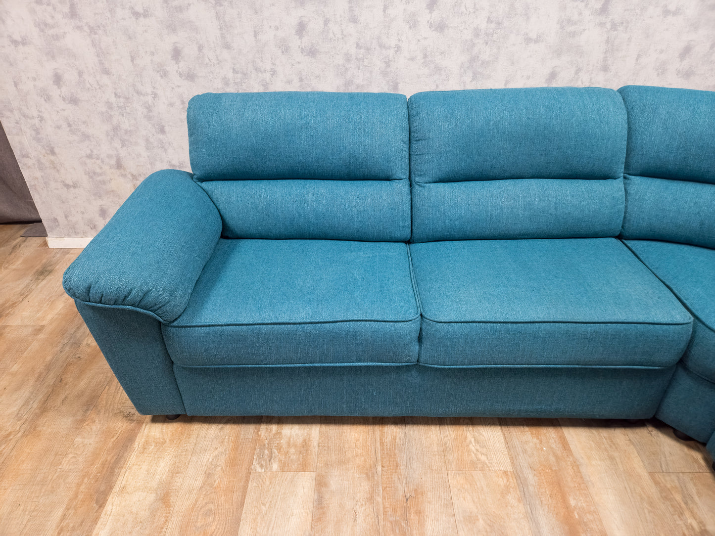 Zeer Mooi Petrol Blauwe Hoekbank