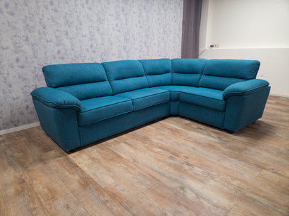 Zeer Mooi Petrol Blauwe Hoekbank