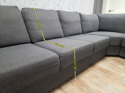 Mooi Groot Antraciet Hoekbank