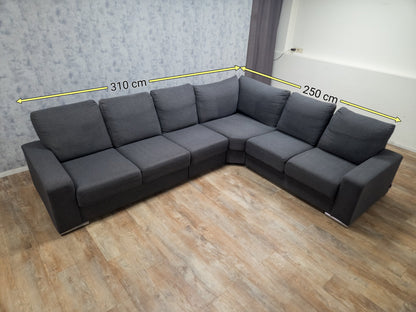 Mooi Groot Antraciet Hoekbank