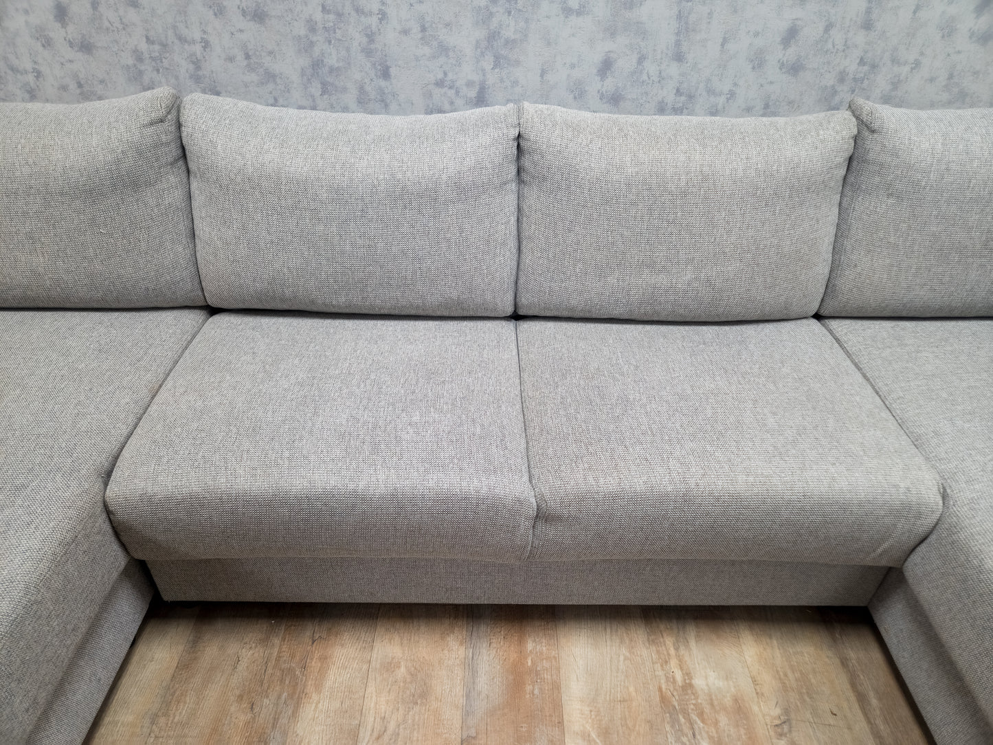 Zeer Mooi Groot Grijs U Bankstel