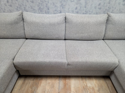 Zeer Mooi Groot Grijs U Bankstel