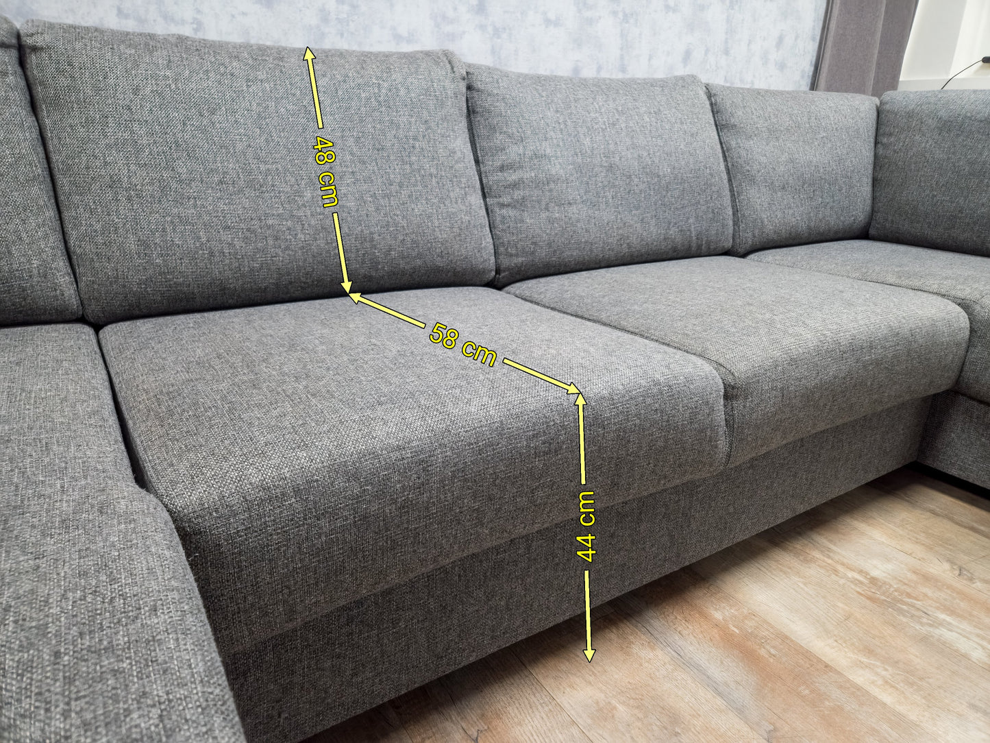 Zeer Mooi Groot Antraciet U Bankstel