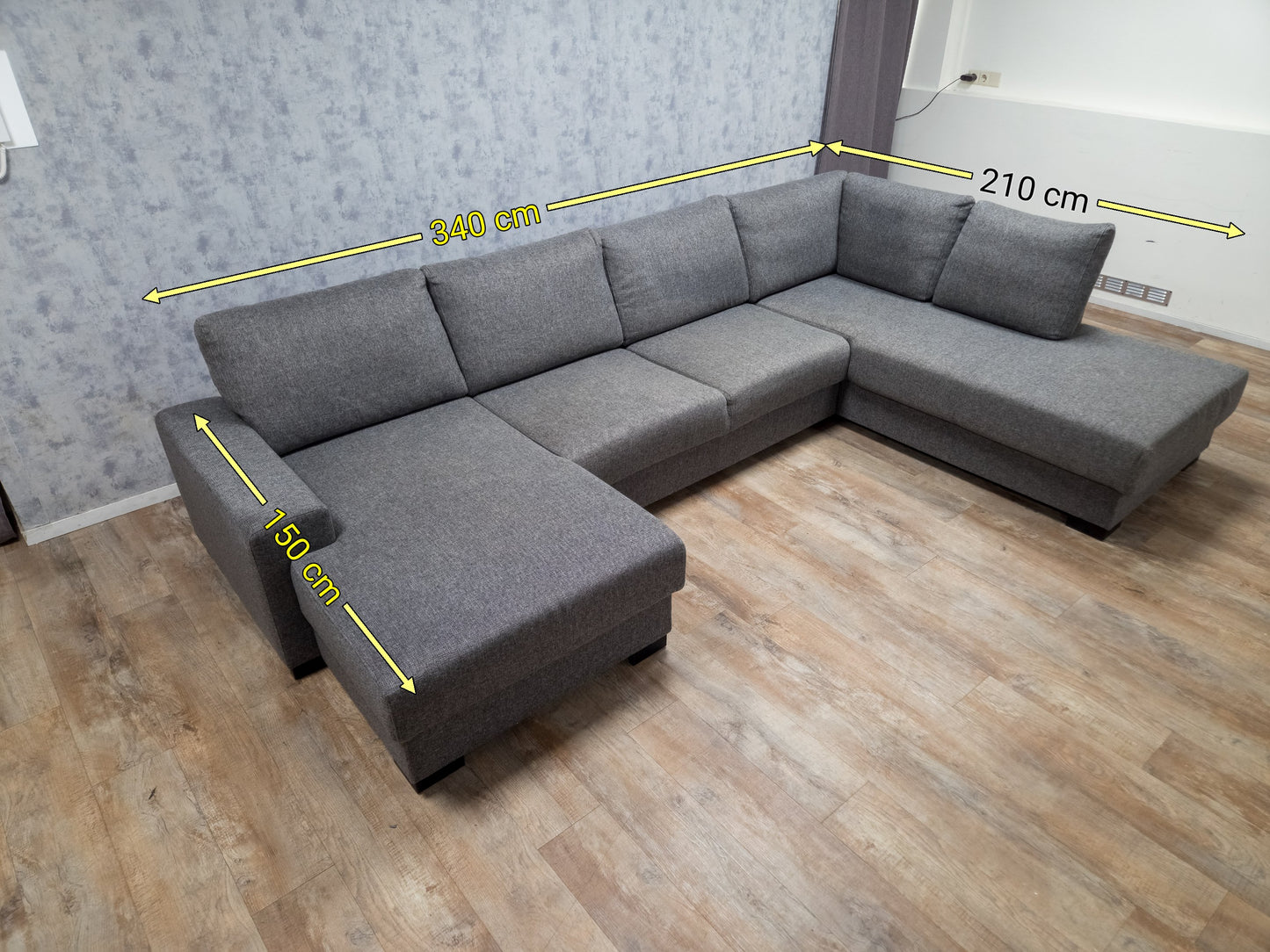 Zeer Mooi Groot Antraciet U Bankstel