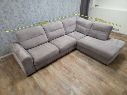 Grijze Rechterhoek Bank (2e Hands) – Luxe Comfort & Modern Design