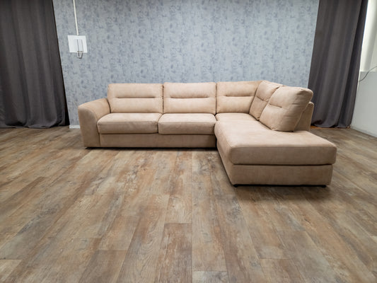 Beige Hoekbank met Luxe Zitcomfort