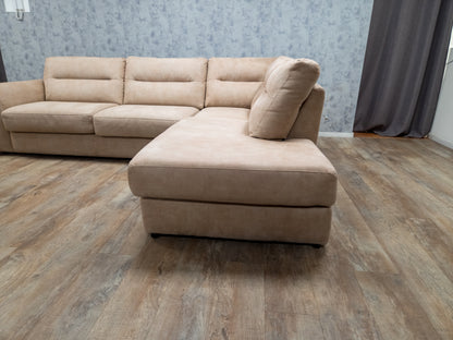 Beige Hoekbank met Luxe Zitcomfort