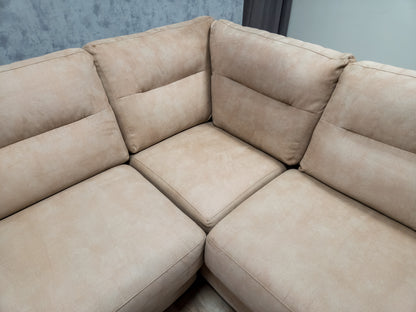 Beige Hoekbank met Luxe Zitcomfort