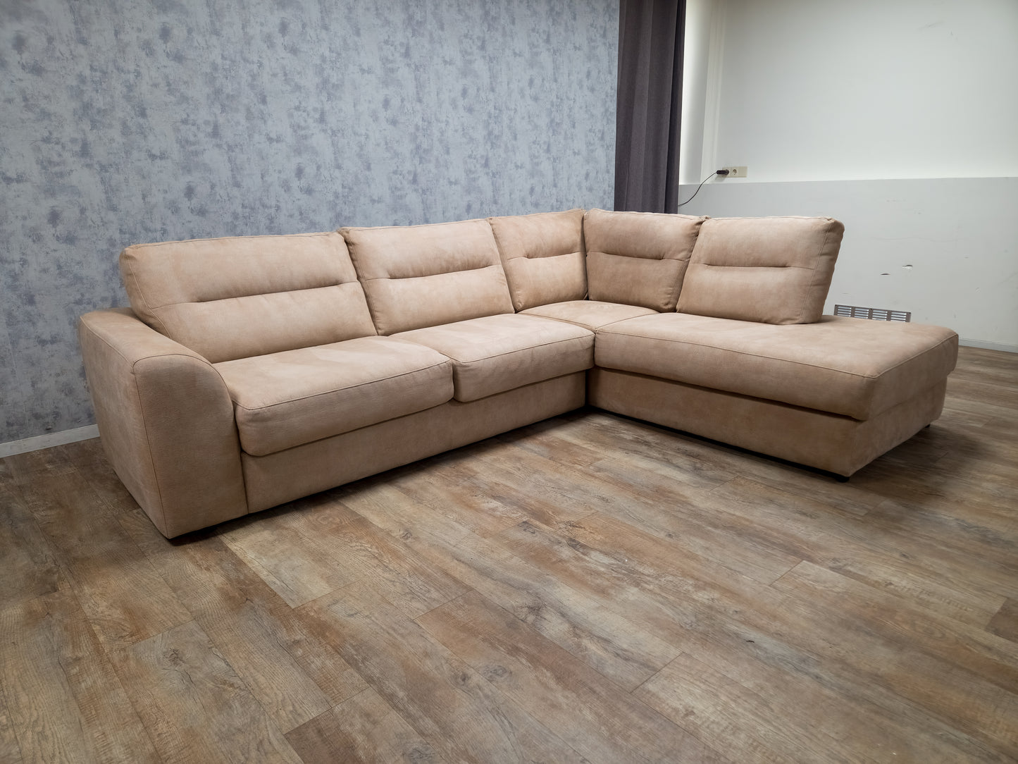 Beige Hoekbank met Luxe Zitcomfort