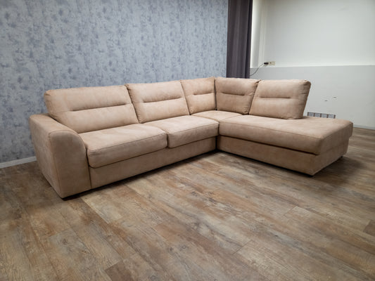 Beige Hoekbank met Luxe Zitcomfort