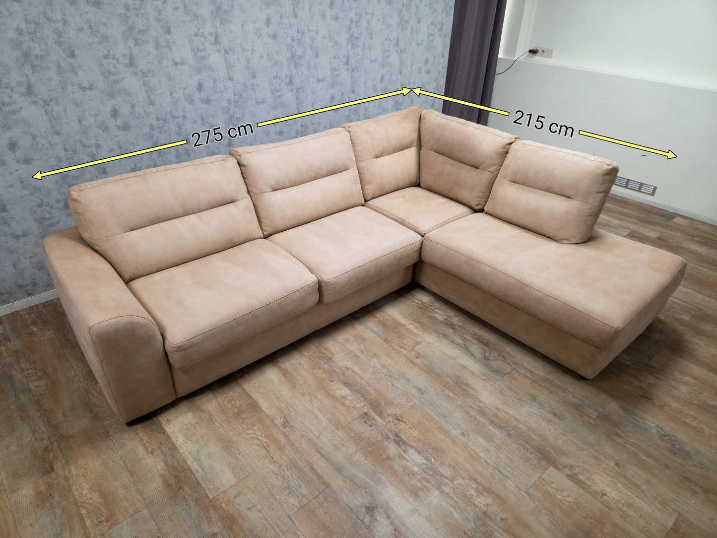 Beige Hoekbank met Luxe Zitcomfort