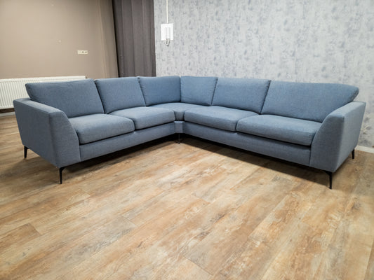 Stijlvolle Blauwe Hoekbank in Topconditie