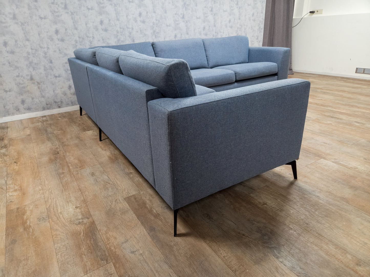 Stijlvolle Blauwe Hoekbank in Topconditie