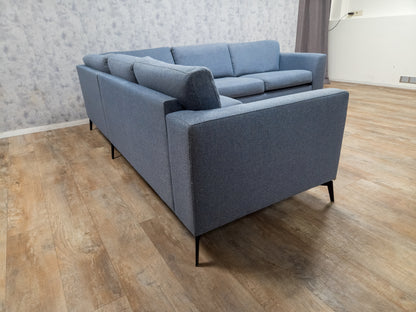 Stijlvolle Blauwe Hoekbank in Topconditie