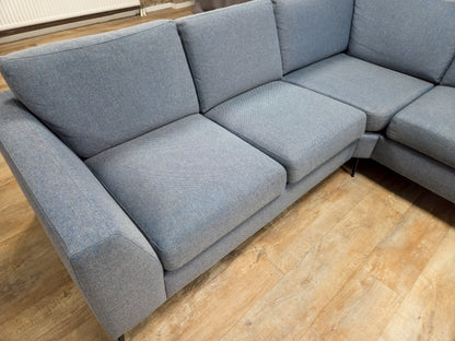 Stijlvolle Blauwe Hoekbank in Topconditie
