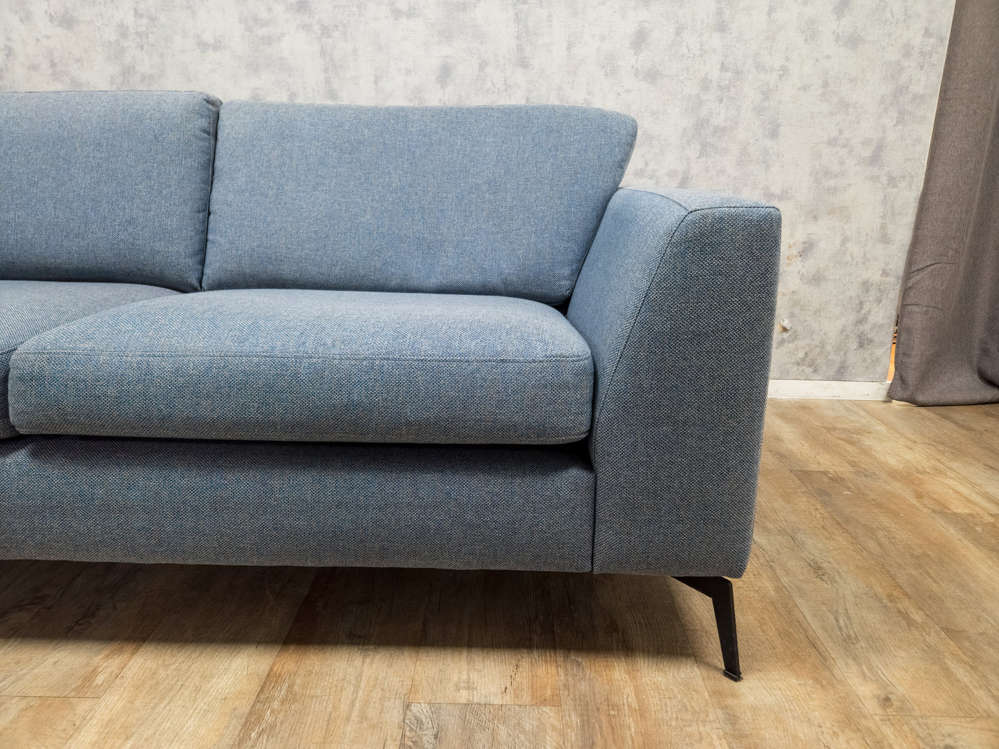 Stijlvolle Blauwe Hoekbank in Topconditie