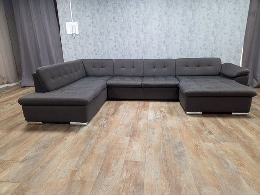 Antraciet U-Bankstel – Stijlvol, Ruim en Comfortabel